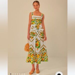 NWT FARM Rio linen dress